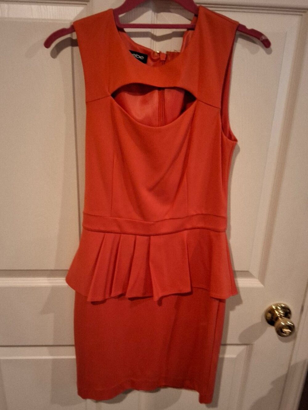 Orange Bebe dress small